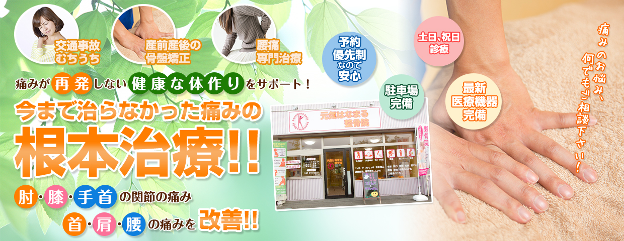 草加市で評判の腰痛・肩こり治療が得意な整骨院 | Hanamaru Body Labo 整骨院
